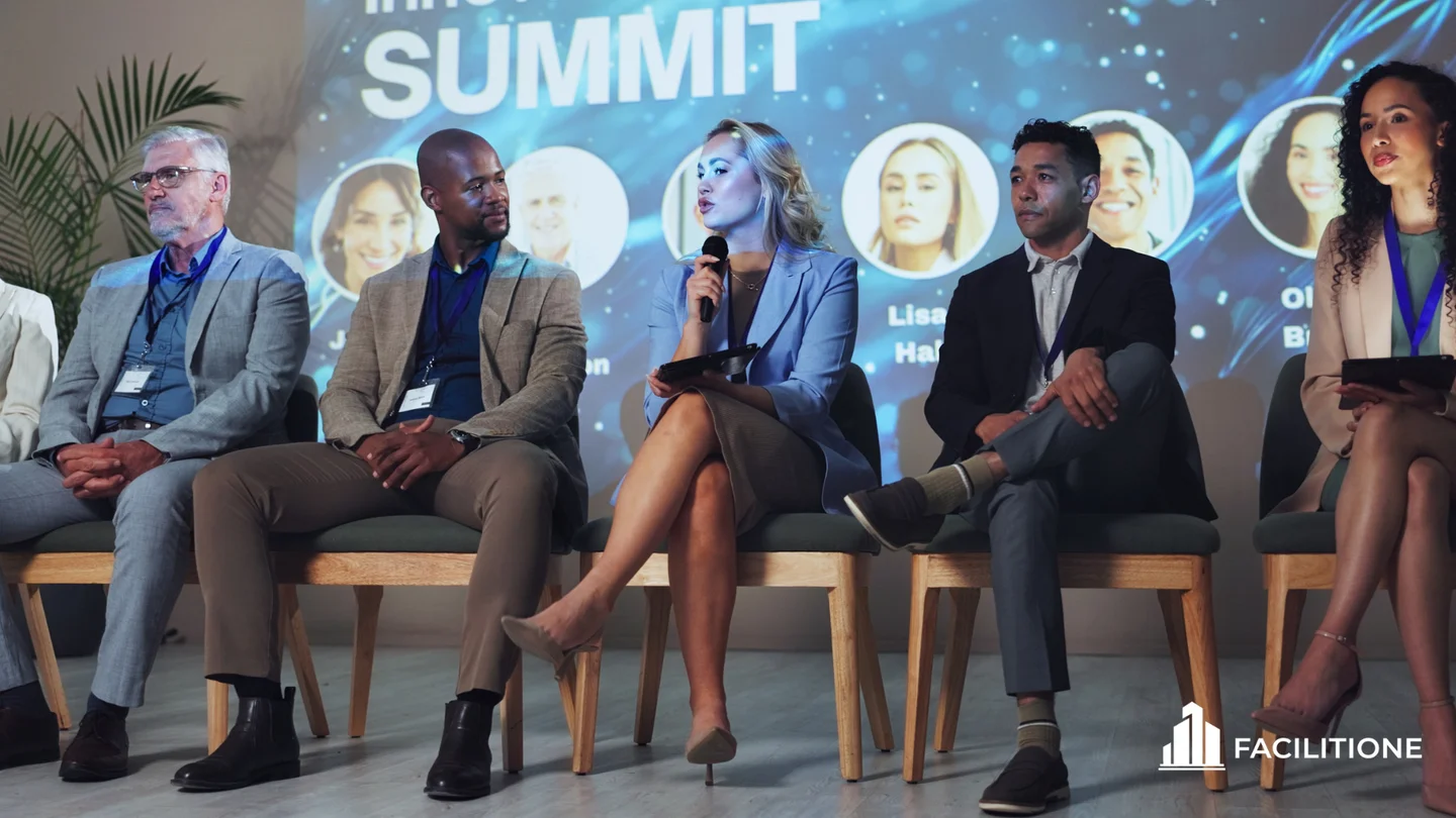 Panel discussion on a conference stage